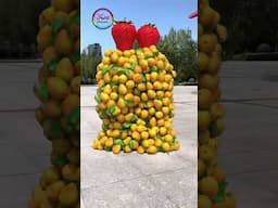 Create humanoid vegetable and fruit characters🍐🍎 stand up, walk, attack and fall down🤯...