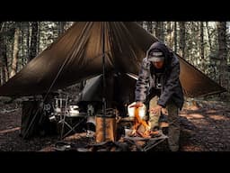 Budget Camping in the Rain.  Solo Camping with Dog. Spoiler Alert, This Tent Leaks!!