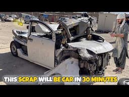 From Wrecked to Road-Worthy || Ingenious Afghan Mechanic Rebuild Scrapped Car with Basic Tools