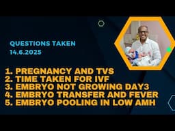TVS in pregnancy,any problem? Time taken for IVF treatment, Questions Taken 14.6.2025