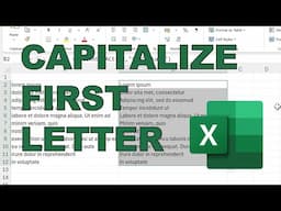 Make first letter in a cell into a capital letter in excel