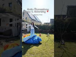 Überraschung zum 4. Geburtstag 😍 Hüpfburg im Garten #shorts Mamiseelen