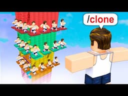 Trolling with INFINITE CLONES in Roblox Slap Tower