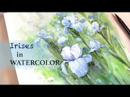 How To Paint A Field Of Irises In Watercolor