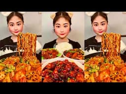 Spicy Sichuan Hotpot & Pork Belly Curry Rice Mukbang Challenge Pork Belly Eating