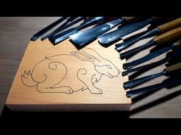Carving a Rabbit with Curves - Hand Tools Only