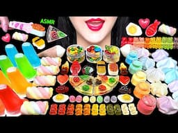 ASMR GUMMY JELLY PARTY GUMMY BEAR SUSHI JELLY, PIZZA JELLY, FRIED EGGS GUMMY EATING SOUNDS 젤리 먹방