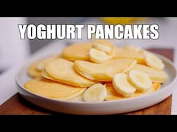 Mix yoghurt, 2 eggs and flour! The best Fluffy and soft pancakes!
