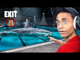 THERE is a GAINT SHARK in My POOL AND I NEED to go ACROSS TO STAY ALIVE!