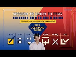 Session - 17 | Filters in Linux | cat, tac, tee, grep, cut, sort, uniq, tr, wc – Full Guide