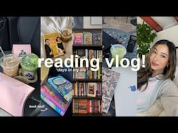 VLOG!🍵 cozy & productive reading vlog, new books, errands, road trip, & new recs!
