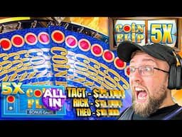 BIG WIN ON 5X TOP SLOT COIN FLIP CRAZY TIME GAME SHOW! (TOP WINNER)