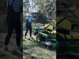 This John Deere Mower and Poly Cart helped my recover from Burnout
