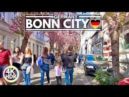 Cherry Blossoms in Bonn Beethoven City 2025, Sakura in Germany, 4K HDR Walking Tour