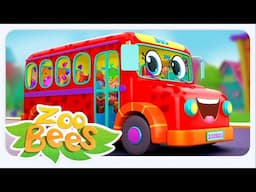 Wheels On The Bus Go Round And Round Nursery Rhymes And Vehicle Cartoon Videos