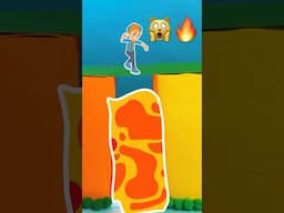 Save the Cat 😿 from the Lava, Blippi! 🔥 Floor is Lava Rescue Mission! #shorts
