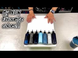 # 775 - Blue, Silver, Graphite OH MY!! New favorite colors!! - Acrylic Pouring