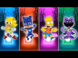 Sonic 🆚 Catboy Dance 🆚 Simpsons 🆚 Poppy Playtime Coffin Dance Cover Tiles Hop