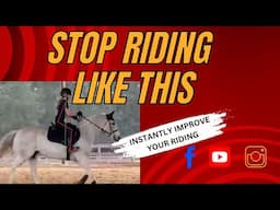 Stop the riding in the chair seat. These horse riding exercises will help you.