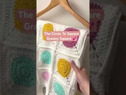 Circle to Square Granny Square Blanket Close Up 🧶#crochetblanket #grannysquare
