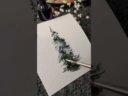 Magical tree effect #watercolortree #paintingtrees #treeart #forestart #moodyart #natureart #artist