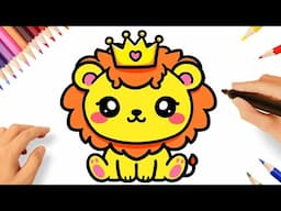 CÓMO DIBUJAR UN LEÓN FÁCIL 🦁