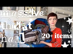 HUGE THRIFT HAUL!! 🐇🌸 20+ items | try on + styling!! | outfit ideas + inspo | thrifted fashion 🌷