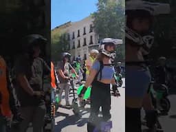 MASSIVE PEV Protest In Madrid #electricunicycles