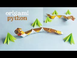 How to make origami snake (python), step by step tutorial