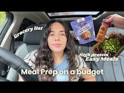 Grocery Shop & Meal Prep ✨ high protein meals on a budget, meal planning tips to save money