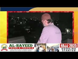 Hyderabad | AIMIM chief Asaduddin Owaisi switches off the lights at his residence