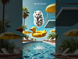 "Battle for the Diving Crown! Who Can Beat This Chonky Cat? #funny #ai #cat #catlovers #story