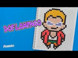 COMO DIBUJAR A DONQUIXOTE DOFLAMINGO de ONE PIECES en PIXEL ART - PIXELADOS