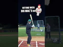 Hitting with MARK MCGWIRE's bat