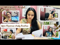 Morning to Night UPSC Rigorous Study Routine for Prelims|Csat,Mocks, Current affairs #upsc #vlog
