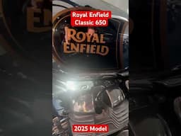 2025 Royal Enfield 650 Classic Black/Chrome First Look. #royalenfield #classic650 #motorcycles #2025