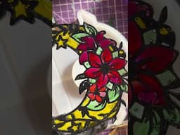 Copycat! Faux Stained Glass Tin Foil #resin Clock