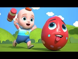 Leo Explores Colorful Surprise Eggs | Leo Nursery Rhymes & Kids Songs