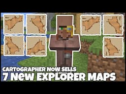 7 NEW EXPLORER MAPS, CARTOGRAPHER'S SELL In MINECRAFT 1.21.5