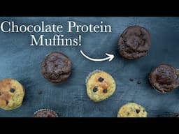 High Protein Chocolate Banana Muffins with Cottage Cheese