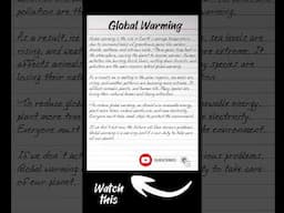 Essay On Global Warming #essay #shorts #globalwarming #trending #viral