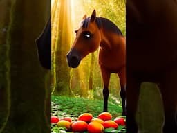 Cow Buffalo & Horse Chase for Fruit #farmlife #funnyanimals #animalkingdom