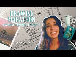 Comic Drawing Marathon (LA wildfires & castle research) | Finishing Chapter 3, Part 5