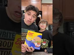 Trying Blueberry Eggo Waffle Ice Cream! 🧇🫐🍦