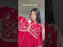 GRWM for my first Eid Daawat 🌙 preety Red Anarkali suit ❤️ #eid2025 #grwm #ashortaday