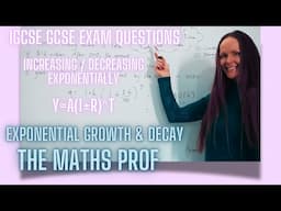 The Maths Prof: Exponential Growth & Decay IGCSE GCSE Exam Questions