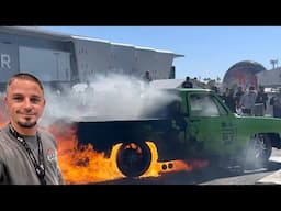 Burnouts & Drifting In The Horsepower Rodeo Arena at The 2024 SEMA Show (Vertical Video)