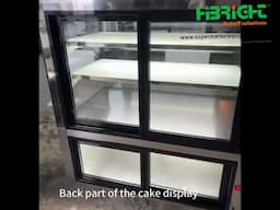 Highbright Double Levels fo Upper Shelf Cake Display with Curved Corner.