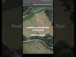 Landscape architecture plan with Free PSD trees.