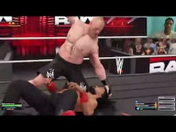 WWE 2K25: Raw Brock Lesnar vs Roman Reigns with Bloodline Match Gameplay With Facecam Commentary